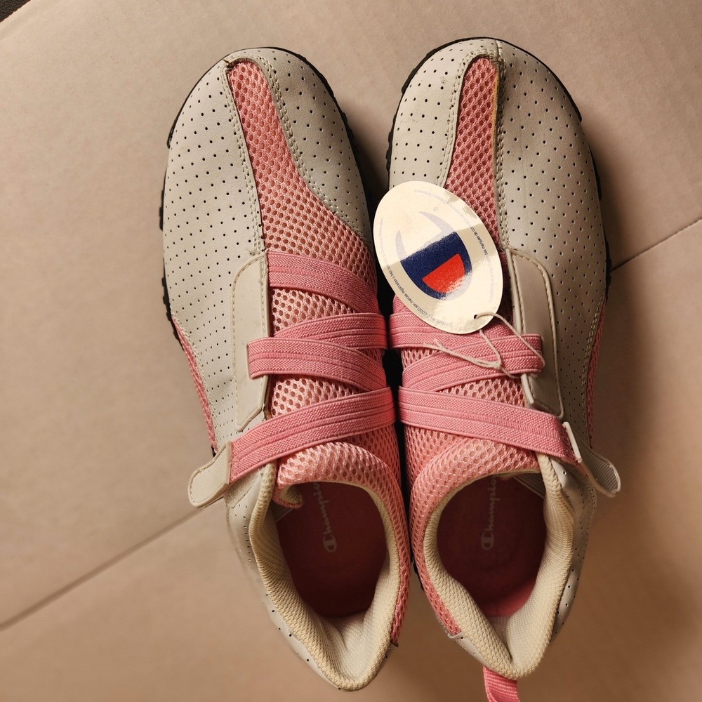 Champion Womens White Pink Perforated Mesh Slip On Sneakers 44930 Size 9.5 NEW - Picture 4 of 12
